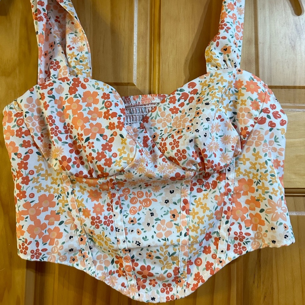 Shein floral tank top